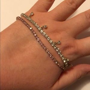 Rhinestone brackets.